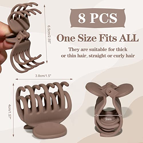 1.6" Matte Small Double Row Teeth Hair Clips for Women Hair Claw Clips | Nonslip Strong Hold Jaw Clamps for Thin, Fine & Thick Hair - color: Neutral Color