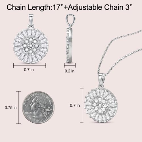Ahiller Women's Necklace, Dainty Pendant Choker, Adjustable Chain | Heart Initial & Round Pendants, Daily Necklace,17-21" Adjustable Necklaces, Trendy Minimalist Jewelry, Stainless Steel Chain - color: SZ-Silver, style: Other Shapes - Multi-Color