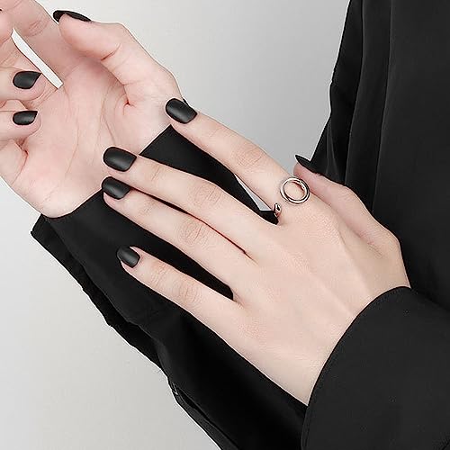 925 Sterling Silver Rings Handmade Rings Adjustable Open Teardrop Rings Waterdrop Ring for Women - color: Color 6