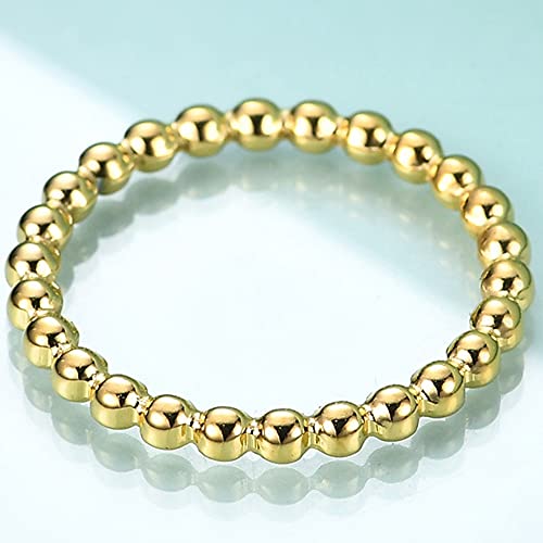 Jude Jewelers 2mm Stainless Steel Beaded Style Classical Simple Plain Stackable Wedding Band Ring - color: Gold