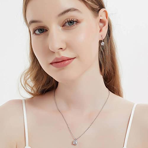 BERRICLE Sterling Silver CZ Solitaire Pendant Necklace for Women, Gold Flashed, Cubic Zirconia - Asscher, Emerald, Heart Shaped, Princess, Round Cut - style: Asscher Cut