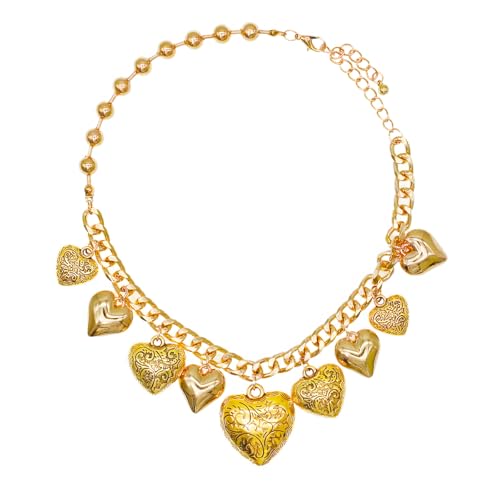 JNF Cute Shell Conch Boho Charm Necklace for Women Sun Moon Star Coin Heart Flower Boot Bow Charms Necklaces Summer Beach Jewelry - color: heart pendent heart