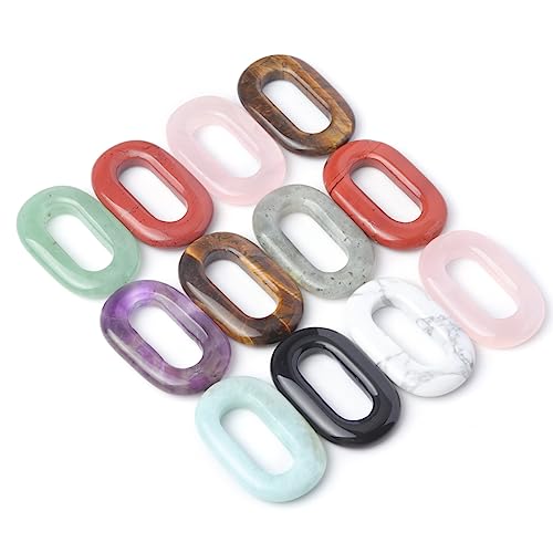 4pcs Natural Stone Pendants Circular Shape Exquisite Specfic Mixed Agate Crystal Stone Charms for Jewelry Making Necklace