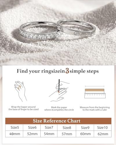 Stackable 2-Ring Set for Women, Daily Commute, Date & Couple - color: Silver