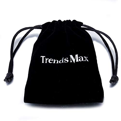 Trendsmax Initial Letter Pendant Necklace Mens Womens Capital Letter White Gold Plated A Z Stainless Steel Box Chain 22inch - style: E