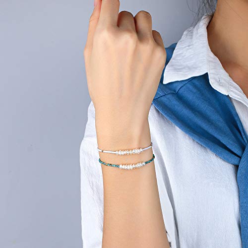 KELITCH Womens Pearl Bracelets Friendship Bracelet Handmade Miyuki Beads Charm Bracelet Holiday Gift - color: B5