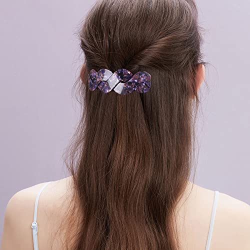 Mistofu Women's Hair Barrettes - Elegant French Retro Accessories for Thick Hair Daily Wear (3pcs Large) - color: mahua10