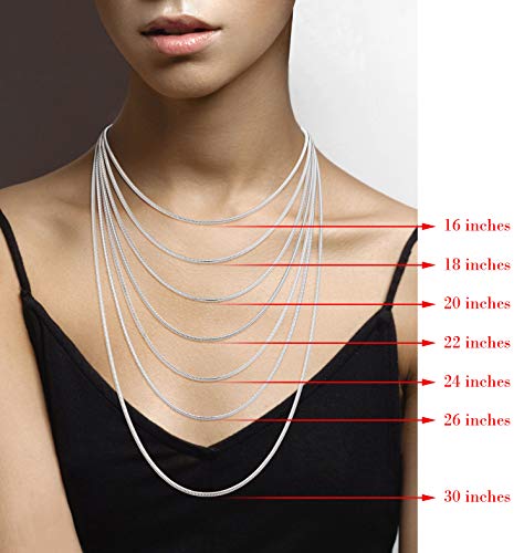 Miabella Italian 925 Sterling Silver Round Snake Chain Necklace Women Men | 1.5mm, 2mm, 2.5mm, Fine Jewelry, Made in Italy - size: Length 22 Inches, style: 2.5mm