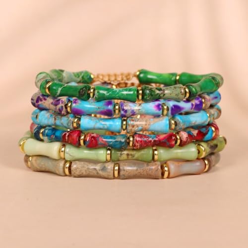 7 Chakra Bracelet Bohemian Handmade Leather Wrap Healing Protection Natural Stone Yoga Beaded Bracelets Boho Friendship Jewelry - color: Purple Red