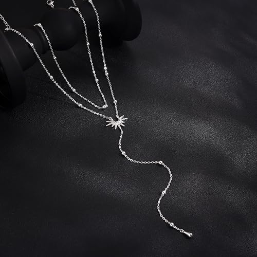 CHESKY Long Necklace for Women, 14k Gold Plated/Streling Silver Lariat Y Necklaces - style: y necklace 12