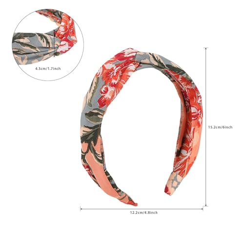 Madison Tyler Boho Headbands | Top Knot With Rhinestones, Elastic, Non Slip - Floral - color: Floral