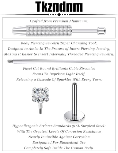 18/16g Flat Back Earrings Lip Rings Stud Jewelry Surgical Steel - color: Surgical Steel, size: 18g
