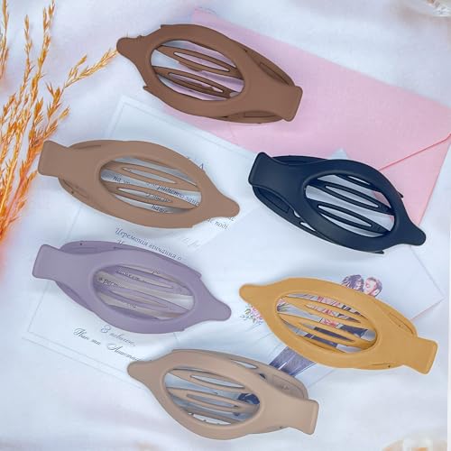 Extra Large Hair Claw Clips for Thick Hair, Big Non-Slip Claw Clips for Women, 6 Pack 4.7" Jelly & Matte Hair Clips for Long Hair (Duckbill-B 6pcs 4.7") - color: Duckbill-B 6pcs 4.7"
