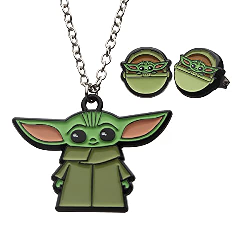 Star Wars The Child Pendant Necklace and Earrings Set