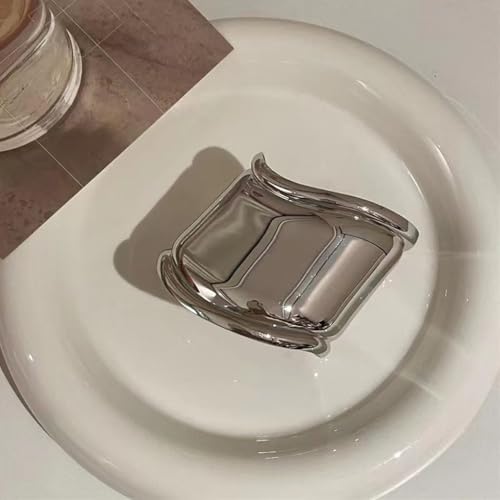 Chunky Silver Arm Cuff Bracelet for Women Trendy Thick Adjustable Wide Bicep Wrist Cuff Bangles Exaggerated Punk Open Bracelet Birthday Jewelry Gifts - color: Silver