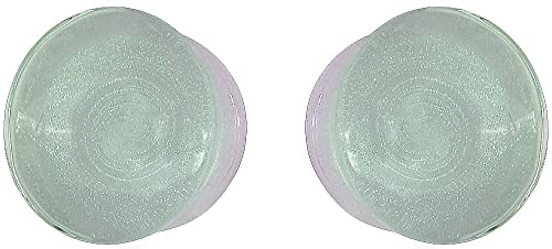 Sparkle Galaxy Double Flared Glass Plugs - color: Pink, size: 19mm
