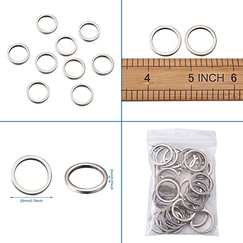 30Pcs Round Link Rings Hollow Circle Frames Stainless Steel Circle Pendant Metal Linking Connectors Ring Hollow Pendant Connectors Charm for Earrings Bracelet Necklace Jewelry Making - color: Antique Silver - Round