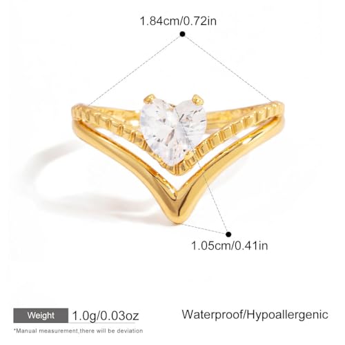Gold-Plated Butterfly Ring with Dangling Chains and Cubic Zirconia, Adjustable Statement Ring,Cocktail Party Minimalist Ring for Women - style: Style E