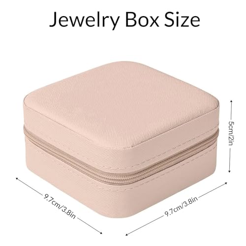 Personalized Jewelry Box with Name&Flower, Custom Travel Jewelry Case | Leather Jewelry Box for Rings, Earrings, Necklaces, Gifts for Women Girls Mom Bridesmaid