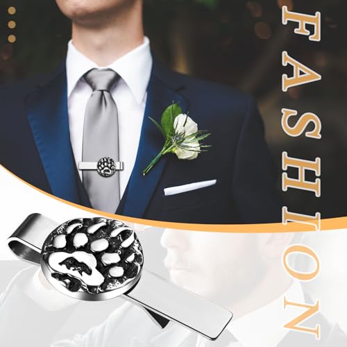 Mens Viking Cufflinks and Tie Clip: Norse Viking Tuxedo Shirt Cuff Links and Cool Tie Clip Shirt Accessories for Business Valentines Christmas Birthday - style: Bear Claw Cufflink and Tie Clip