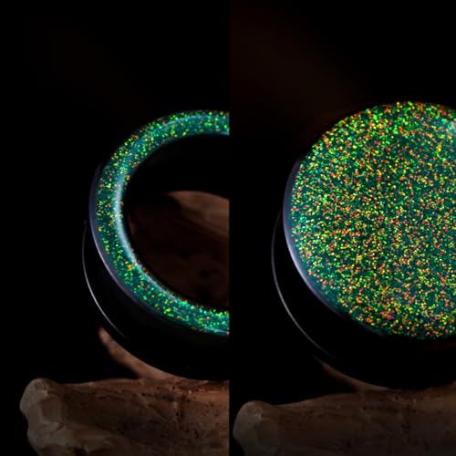 4PCS Shiny Glitter Resin Gauges Stainless Steel Ear Tunnels and Plugs Light blue Green Pink and Dark brown Glitter Colorful Ear Gagues Screw Fit Expander Stretcher Piercings - color: ZS8019H, size: 19mm(3/4")