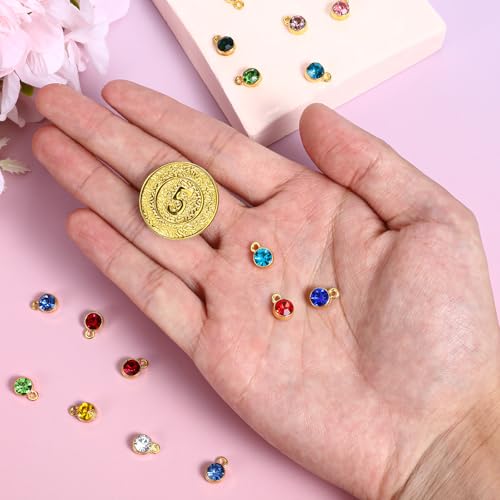 24PCS Crystal Dangle Charms for Jewelry Making | Mixed Color Crystal Dangle Charms Accessories, DIY Necklace Earring Bracelet Jewelry Making Crafts