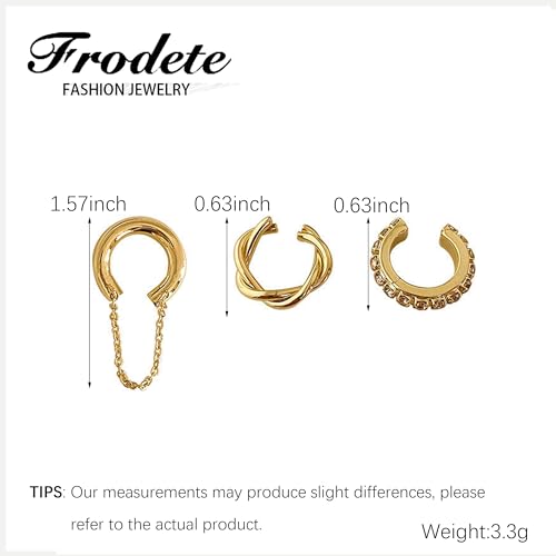 Ear Cuff Earrings for Women Chunky Ear Cuffs Non Piercing | Clip on cartilage earrings helix fake earrings jewelry trendy stuff christmas gift stocking stuffers - color: Z1