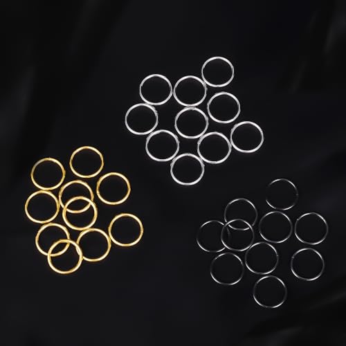 Vankula 10PCS Seamless Septum Nose Piercing Rings Segment Hoop Rings 316L Stainless Steel Ring Stack Clickers Ear Plugs Hangers Women Men Body Jewelry - color: Black, size: 1.2*10mm 10PCS