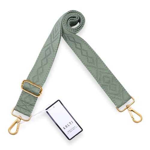 Kolti Purse Strap Replacement Crossbody Handbag Stripe Wide Adjustable - color: Gold Buckle-477