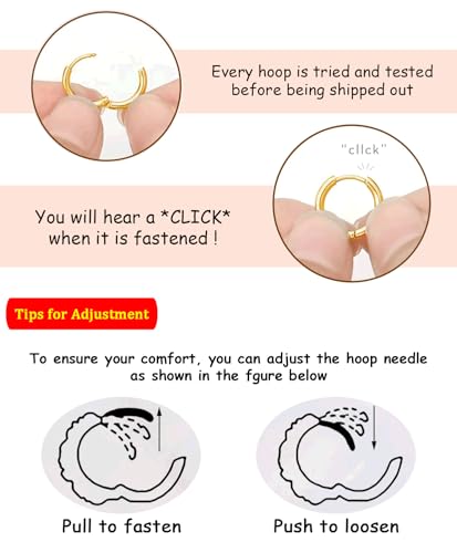 AMASIS Nose Rings and Nose Studs Set, Stainless Steel Hinged Nose Hoops and CZ Studs, Select Sizes and Styles for Nostril Septum Cartilage Piercing Jewelry - color: Silver, size: 2-Piece Hoops,16Gauge,7mm