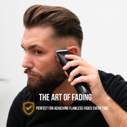 Novah® Professional Hair Clippers for Men, Professional Barber Clippers and Trimmer Set, Mens Cordless Hair Clipper for Barbers Haircut Kit Fade