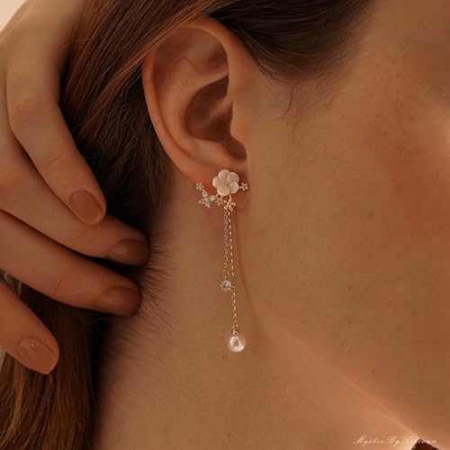 Pearl Earrings for Women Gold Pearl Drop Dangle Earrings Wedding Bridal Bridesmaid Jewelry Gifts for Women - color: drop pearl-7
