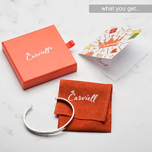 Carviell Bracelet - Gifts for Women – Inspirational, Friendships, Love, Mom, Daughters, Sisters, Christian, Graduations, Memorials & Wedding Gifts – 100+ Phrases – Stainless Steel, Gift Ready - color: INSPIRATIONAL Gift- Because I F##king Sparkle, that's