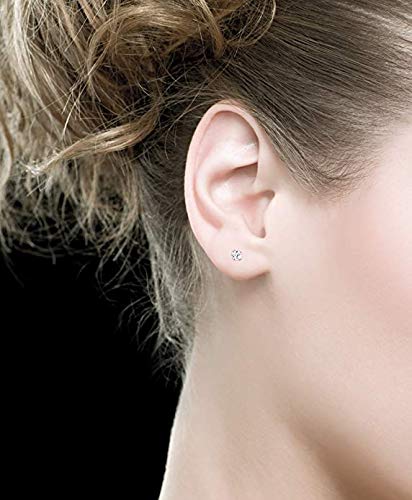 EPIRORA Sterling Silver Stud Earrings for Women Men- 3 Pairs 3mm Tiny Ball Stud Earrings Round CZ Earrings Pearl Earrings Set Cartilage Small Tragus Earrings - style: 3 Pairs-Cubic Zirconia Earrings