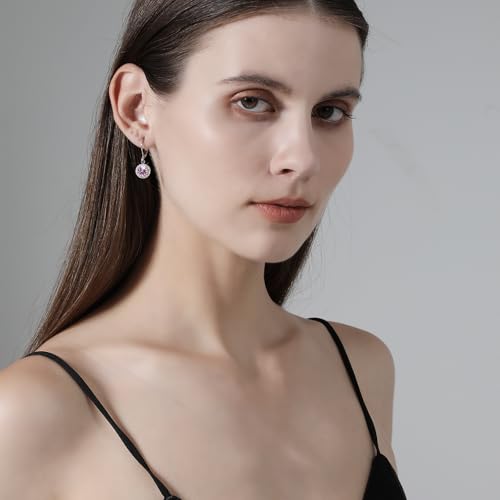 Multicolor Crystal Dangle Studs Earrings Set for Women 925 Silver Hypoallergenic Dangle Earrings Leverback Drop Earring Fashion Cubic Zirconia Leverback Stud Earring Sets Trendy Cubic Zirconia Jewelry Gifts for Women - style: 6-S-S