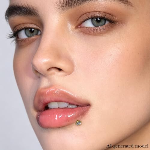 18G 16G 14G Lip Labret Medusa Nose Rings Studs Flat Back Earrings Internally Threaded 316L Surgical Steel Cartilage Tragus Helix Conch Earrings Piercing Jewelry for Women Men 6mm 8mm 10mm - color: 18G - Gold-6/7/8mm Bars-Grabber Tool