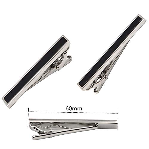 Gear Black Stone Cufflinks Set,5Pcs Studs, Collar Clips with Gift Box for Formal Tuxedo, Tuxedo Shirt, French Dress