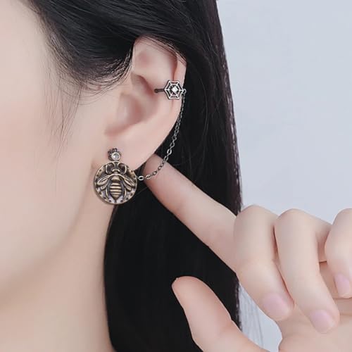 0.78’’ Coin Bee Charms, 30 Pcs Coin Bee Charms Alloy Double-Sided Printed Charm Retro Bee Accessories Jewelry for Girls Women Jewelry Making - color: Bronze