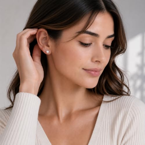 Freshwater Pearl Studs | AAA+Quality | 925 Silver | Nickel-Free、Hypoallergenic