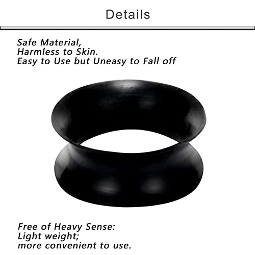 6G-25mm Thin & Thick Silicone Ear Gauges Stretching Kit Flexible Tunnels Plugs for Ear Expander Gauge Earlets Plug Set Gauges Kit - style: Black-Mix Size-6G-20mm