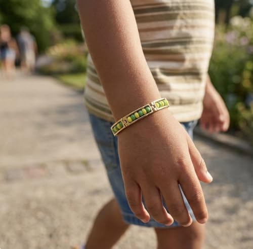 ilde de Orumila Ifa Bracelete Stainless Steel Green and Yellow Beads Babalawo Amulet Protection Orunla Bracelet - Good Luck Charm Evil Eye Protection Bracelet for Adult Men, Women unisex and kids gold tone Orumila ilde religion pulso