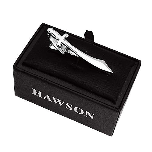 HAWSON 2 inch Tie Clip for Men-Novelty Sport Necktie Bar Clip,Tie Pin,Special Interesting Gift for Men - style: Scimitar