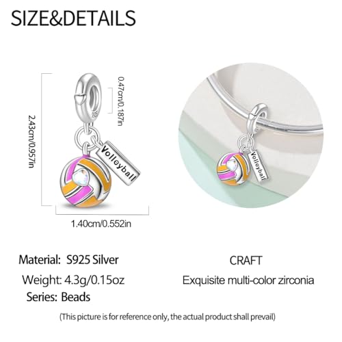 LNQOBU 925 Sterling Silver Charms for Bracelets Dangle Pendant fit Pandora Bracelets or Necklaces Jewelry Woman Gift Beads Charm (With one Spacer Beads) - style: Charms Bead 1661