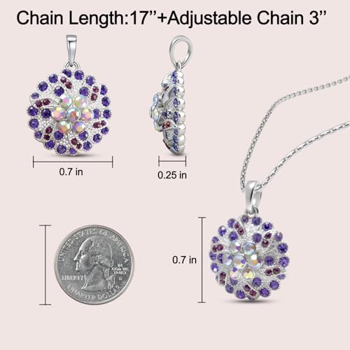 Ahiller Women's Necklace, Dainty Pendant Choker, Adjustable Chain | Heart Initial & Round Pendants, Daily Necklace,17-21" Adjustable Necklaces, Trendy Minimalist Jewelry, Stainless Steel Chain - color: DC-White, style: Other Shapes - Multi-Color