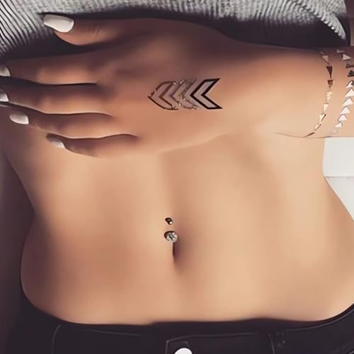 7 Pcs Gold Belly Button Ring Dangle for Women Hypoallergenic Surgical Stainless Steel Dangling Belly Rings Butterfly Heart CZ Cute Long Belly Button Piercing Dangly Navel Piercings Pack Belly Piercing Jewelry - color: gold