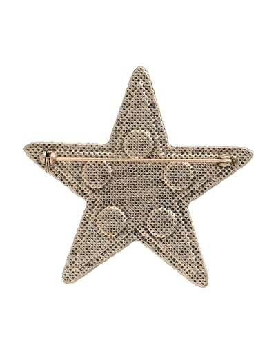 Jessica Simpson Silver or Gold-Tone Brooch for Women | Western Pins with Dangle Charms, Turquoise, or Rhinestones - color: Gold Turquoise Star