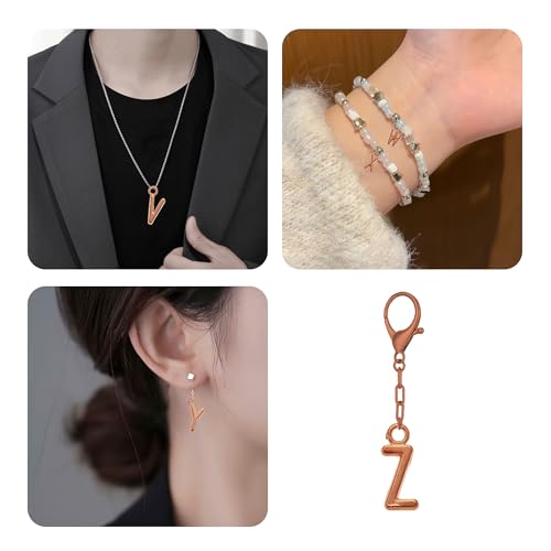 Alphabet Letter Charms - color: Rose gold