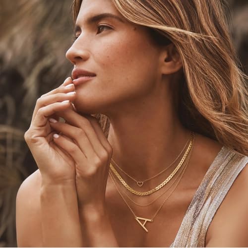 Vintage Gold Layered Necklaces for Women, 3-Piece Chunky Cuban Link & Paperclip Chain Set, Trendy Coin Pendant Choker Stack, Hypoallergenic Jewelry Gift - style: Gilt - Number