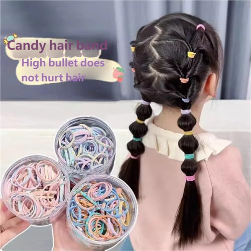Colorful Hair Rings For Women High Flexibility Braided Ponytail Rings Sport Ready Mixed Hues Mixed Hair Elastics Set - color: Black