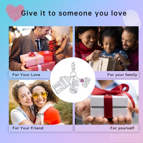 LUXILLA Charms for Bracelets & Necklace 925 Sterling Silver Charms Elephant Happy Birthday Charm Fit for Valentine's Day Mother's Day Jewelry Gift for Women - color: Church wedding Charm